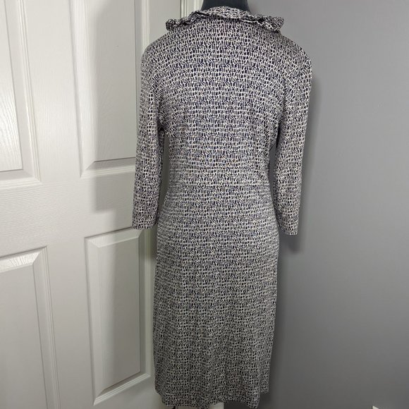 Lilly Pulitzer Blayney Navy/White Ruffle Dress It's a Lilly Print - Picture 4 of 14